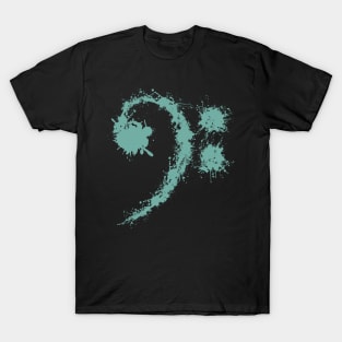 Bass Clef Blue Retro - Cool Funny Music Lovers Gift T-Shirt